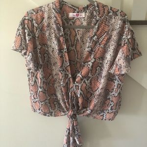 Buddy Love Tie Front Top